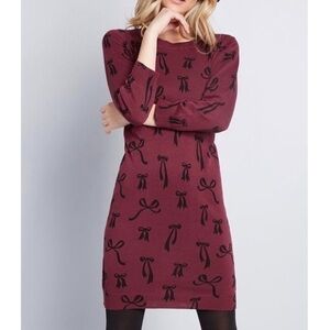 ModCloth Bow Sweater dress NWOT
